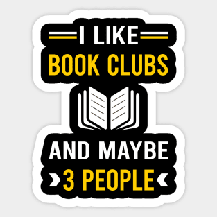 3 People Book Club Read Reader Reading Books Sticker